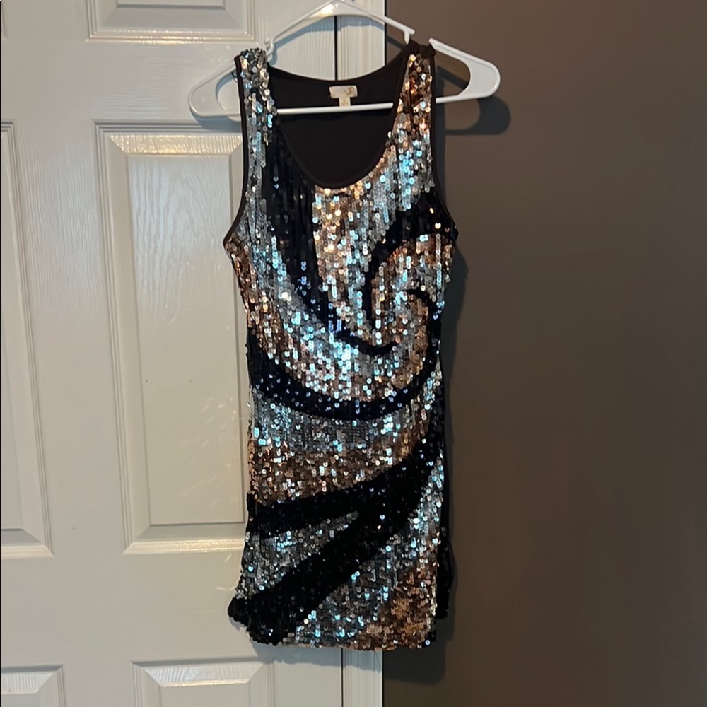 Sequin Swirl Dress